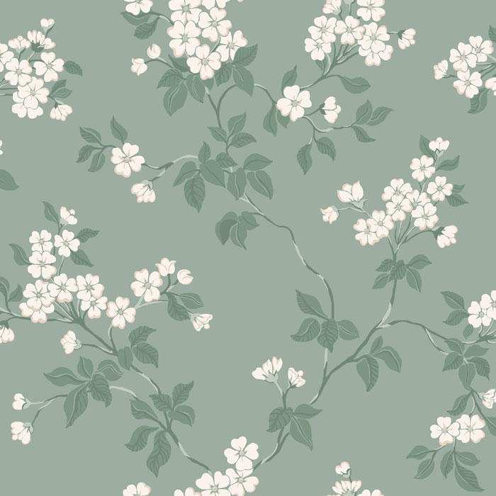 679-02, Blommor y Blad, MUR papel pintado
